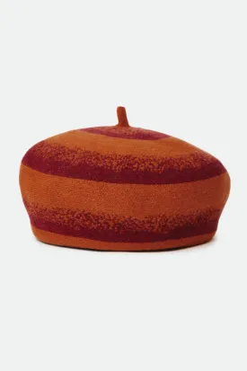 Audrey Beret - Dark Brick/Phoenix Orange Ombre