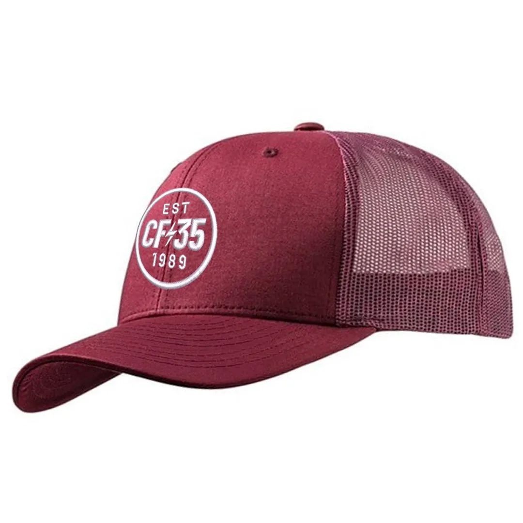 Centreforce Trucker - Maroon & White