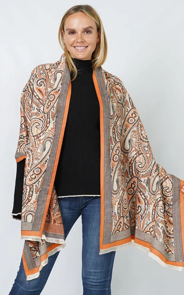 EPS11122 PAISLEY PATTERN PASHMINA SCARF