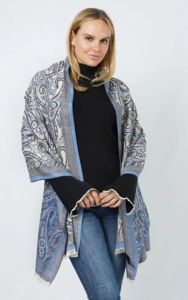 EPS11122 PAISLEY PATTERN PASHMINA SCARF