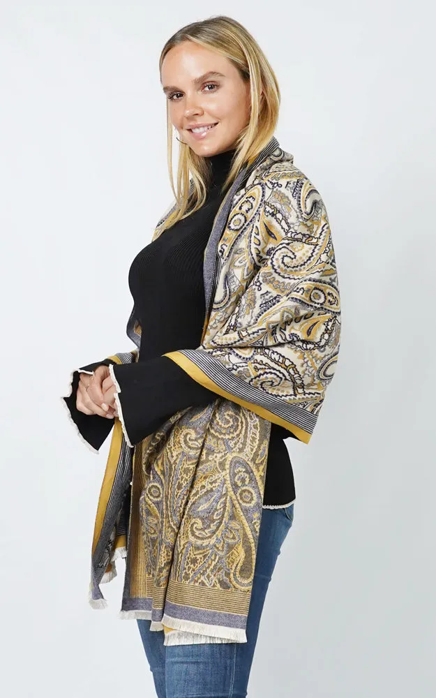 EPS11122 PAISLEY PATTERN PASHMINA SCARF