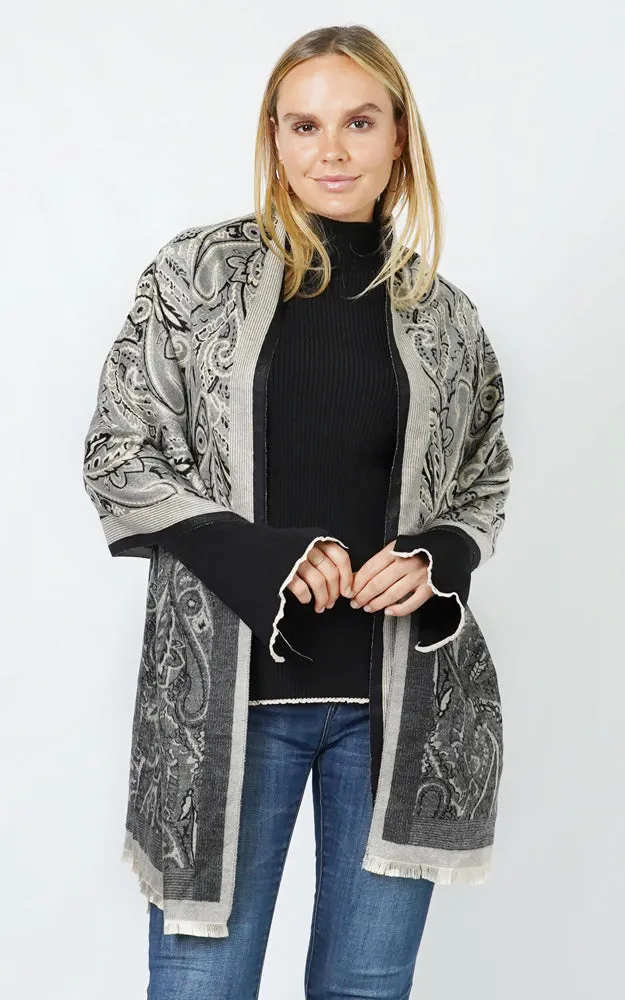 EPS11122 PAISLEY PATTERN PASHMINA SCARF