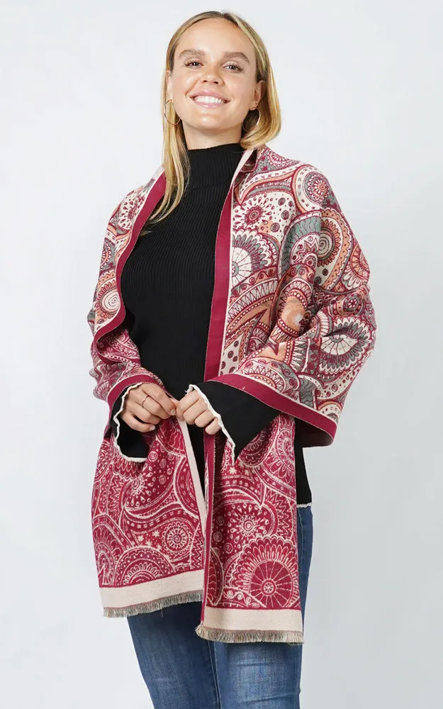 EPS11130 PAISLEY PATTERN PASHMINA SCARF