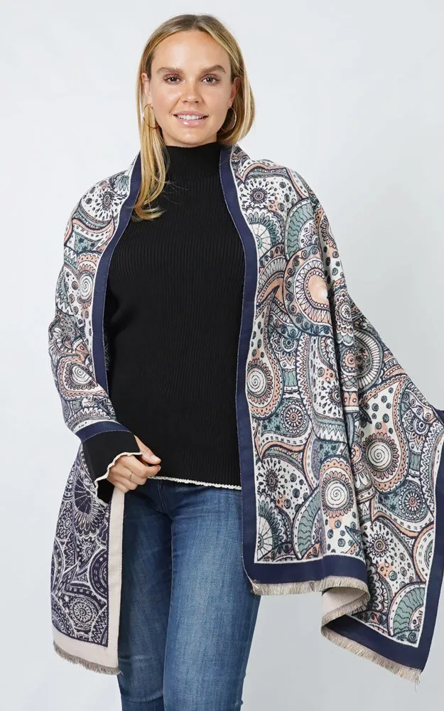 EPS11130 PAISLEY PATTERN PASHMINA SCARF