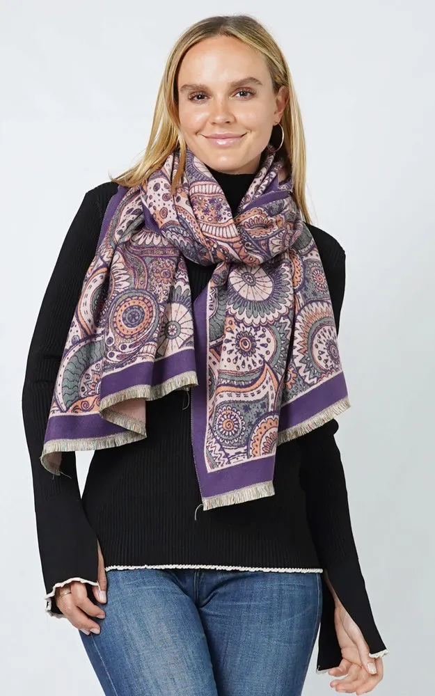 EPS11130 PAISLEY PATTERN PASHMINA SCARF