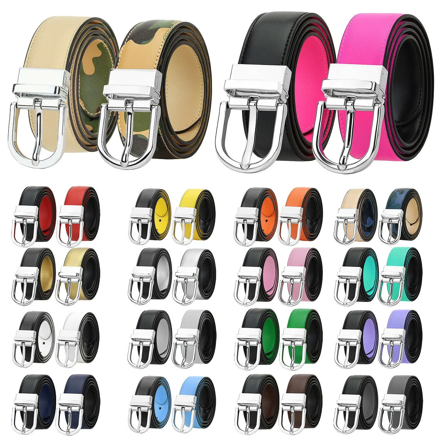 Falari Women Reversible Genuine Leather Belt