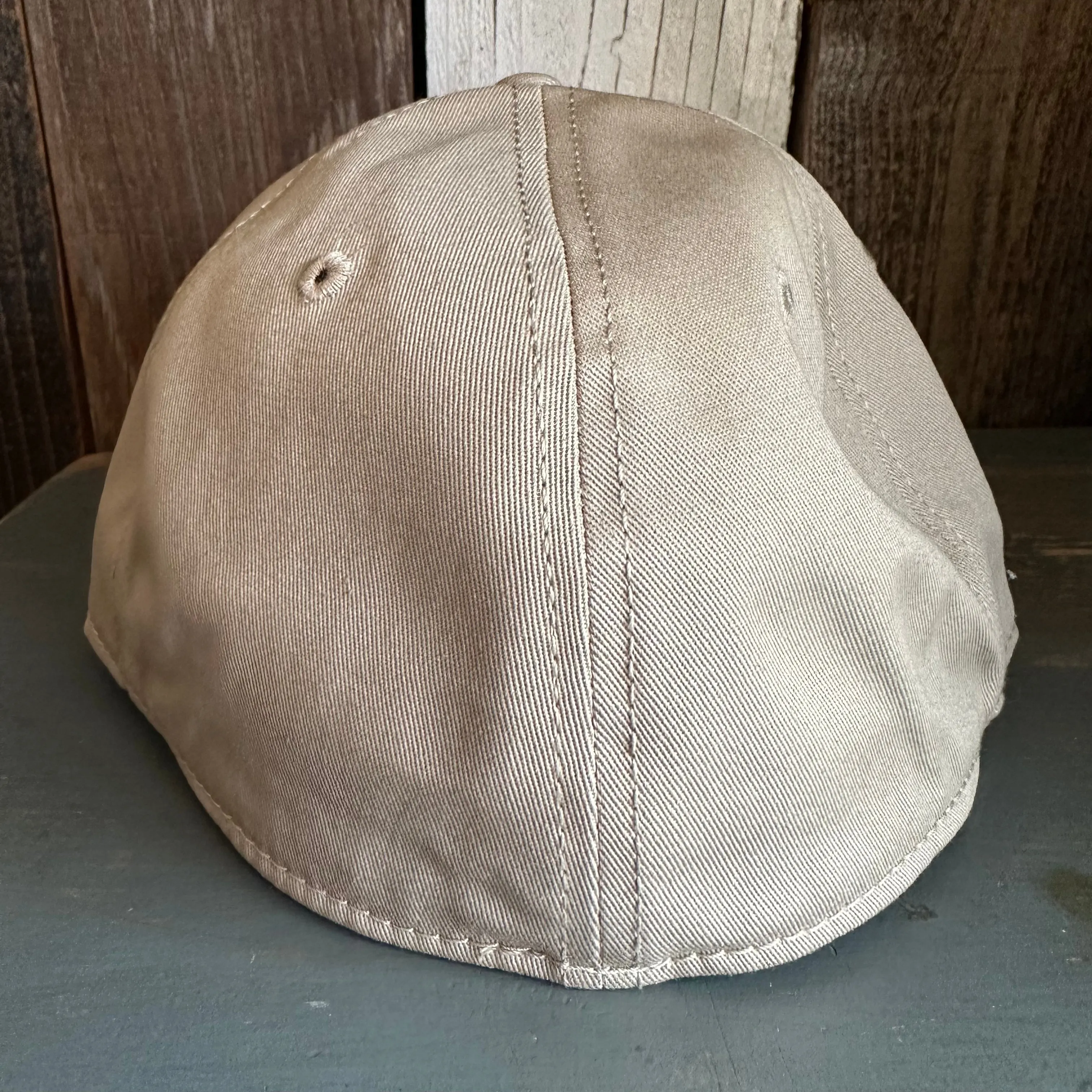 Hermosa Beach THE NEW STYLE :: "FLEX" 6 Panel Mid Profile Flat Visor Baseball Cap - Khaki