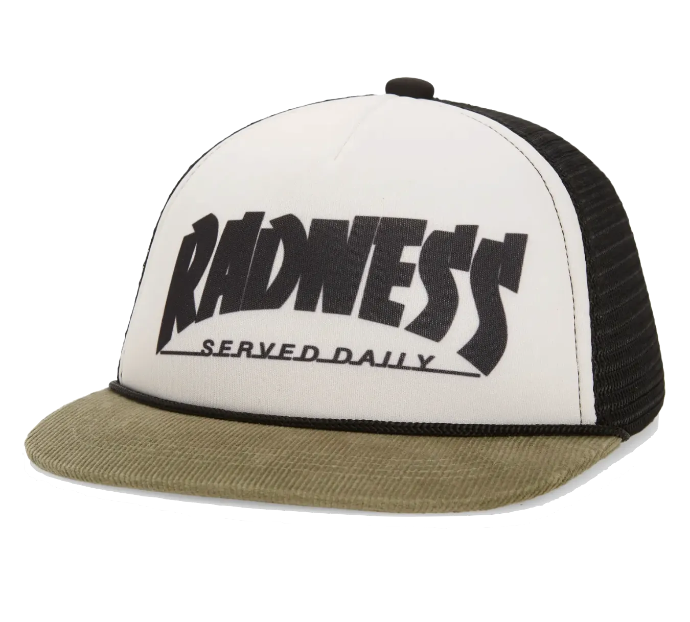 Tiny Whales - Radness Served Daily Trucker Hat in Army