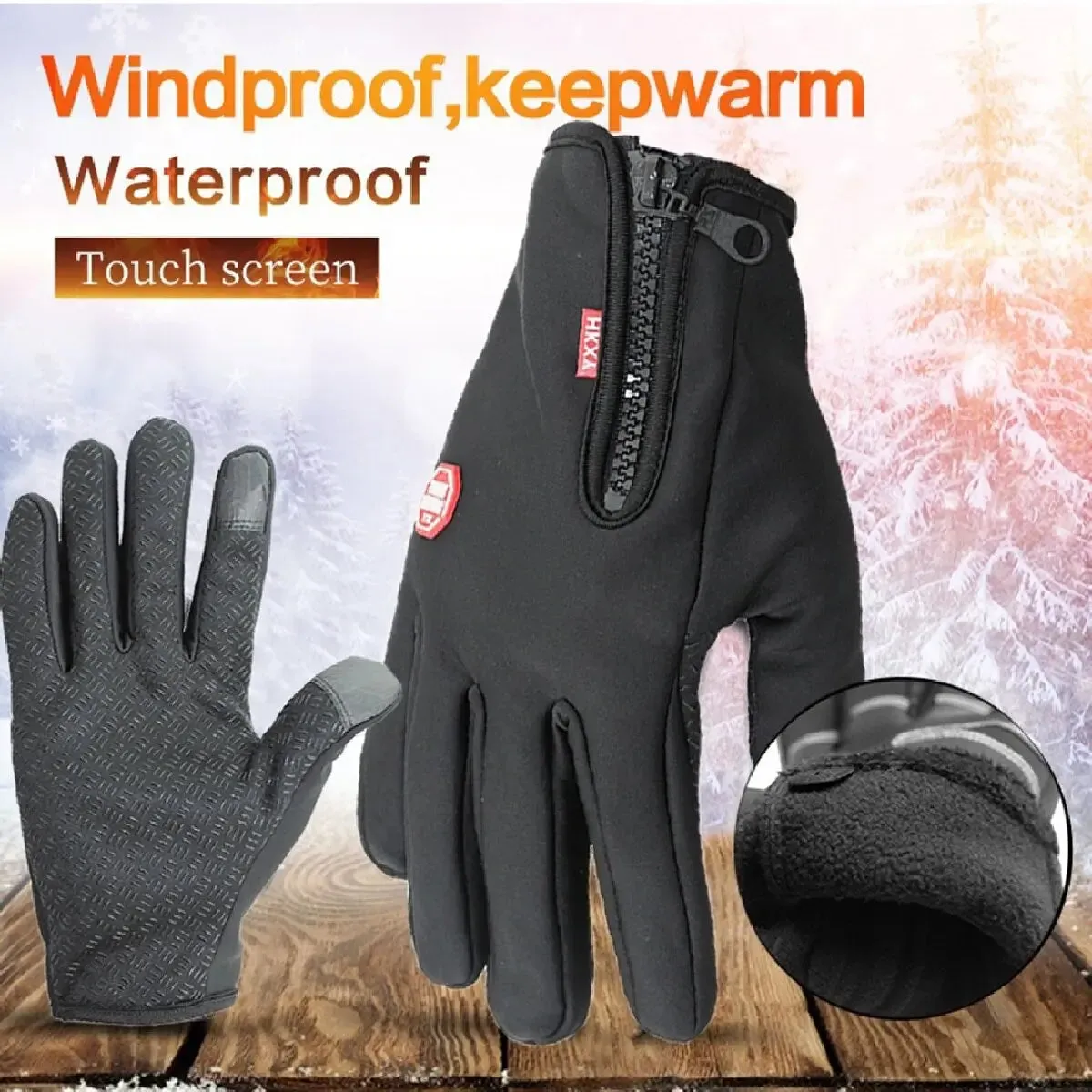 Touchscreen Warm Gloves – Waterproof & Windproof Winter Gloves for Cycling, Driving, Motorcycle, and Outdoor Activities
